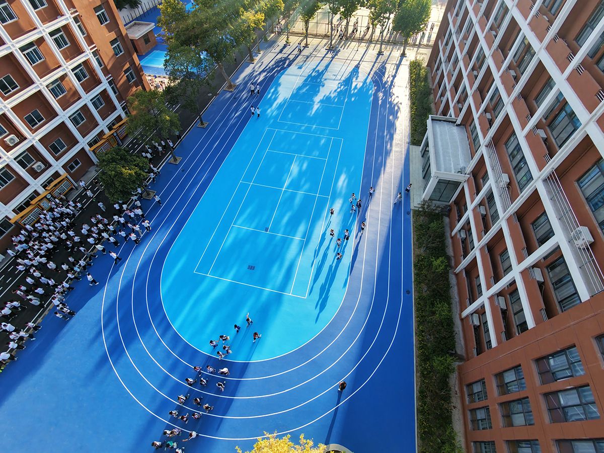菏泽市文苑学校硅pu运动场地